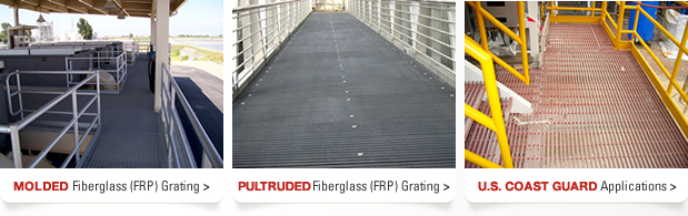 Molded, Pultruded and Phenolic Fiberglass Grating Examples